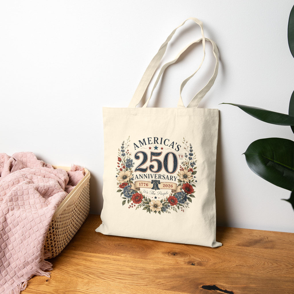 America's 250th Anniversary Floral Wreath Tote