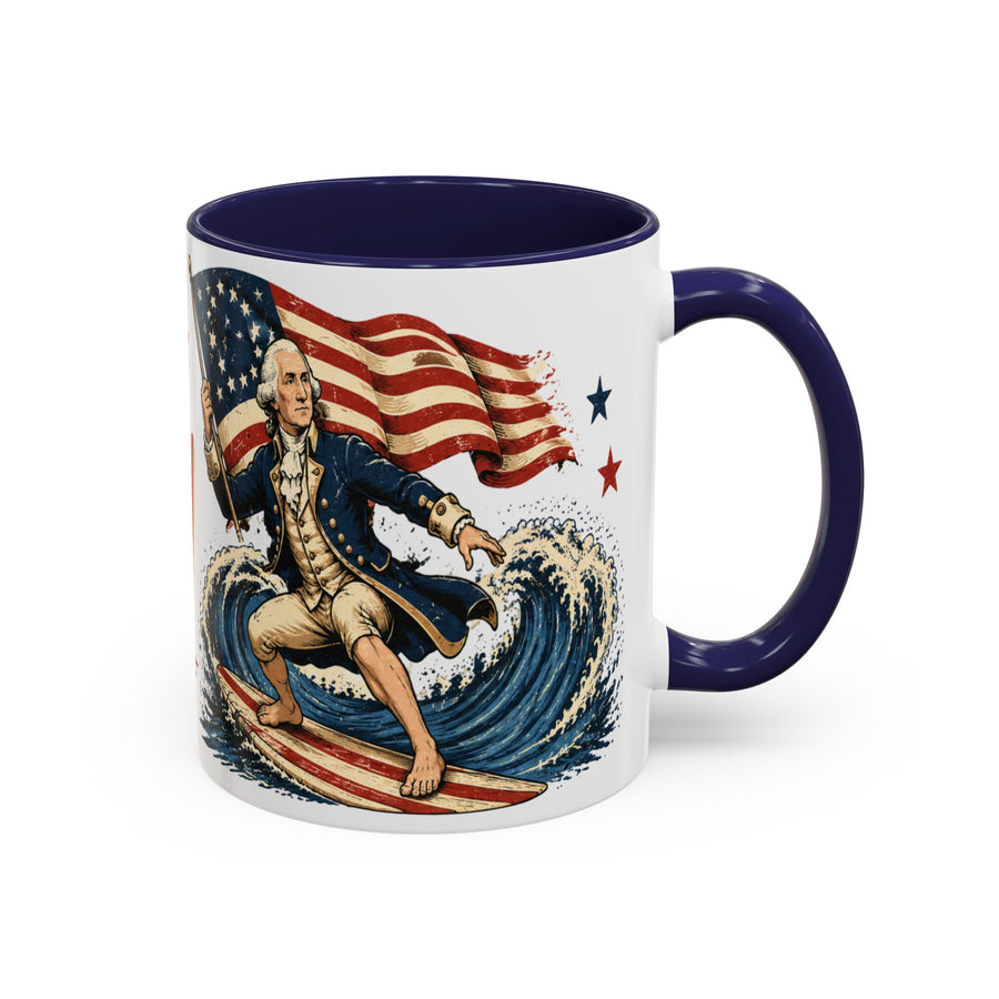 Revolutionary Surfing George Washington Mug