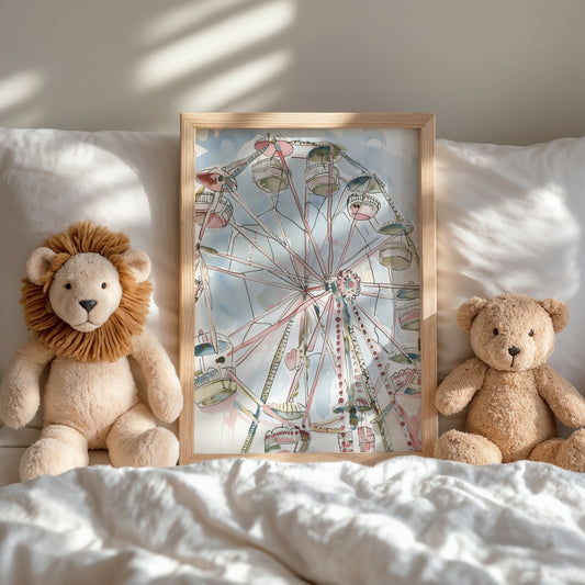 Charming Ferris Wheel Print for Kids Room Decor product