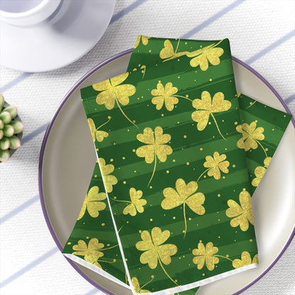 Gold Clovers Cloth Napkins 4 Pack 19x19