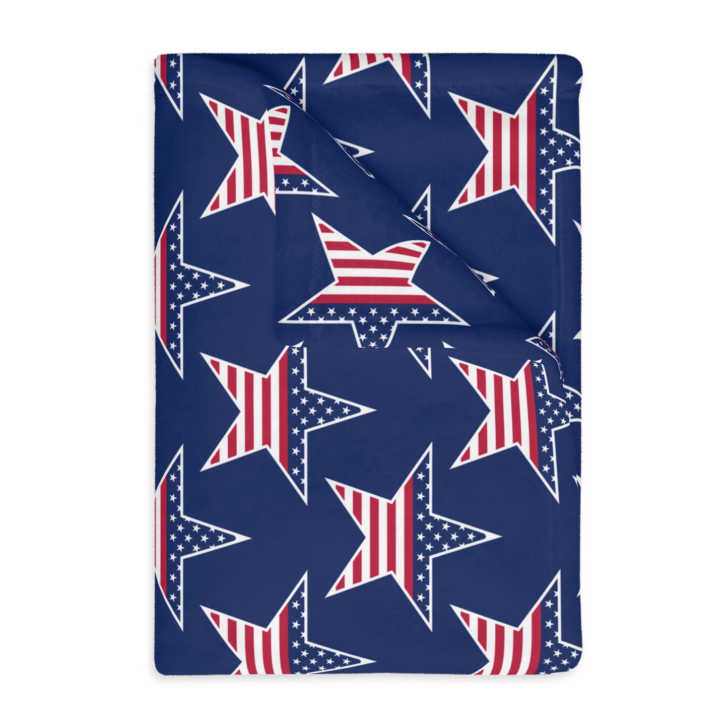 American Stars Velveteen Minky Blanket (Two-sided print)