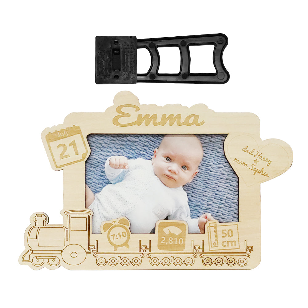 Personalized Newborn Wooden Photo Frame