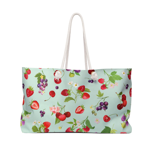 Cherries and Strawberries Weekender Bag