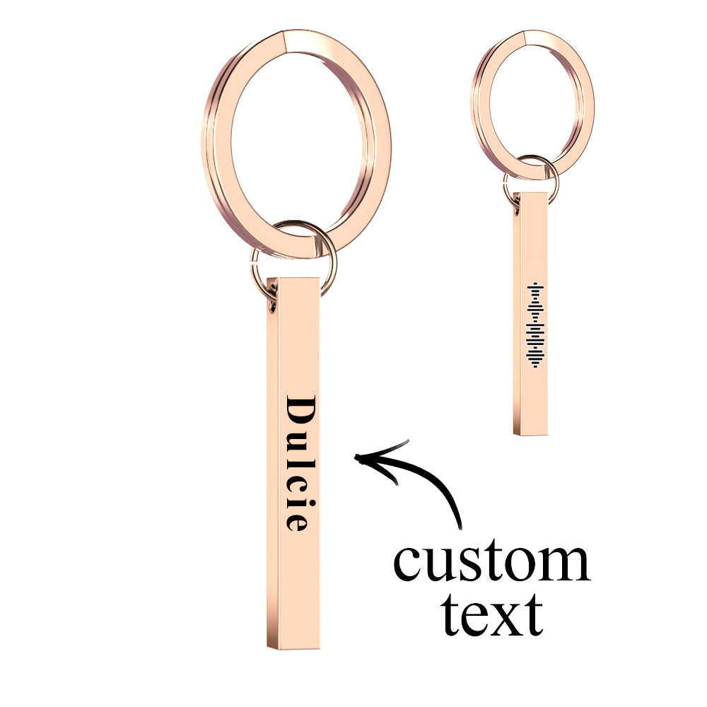 Custom Spotify Code Bar Keychain - 3D Engraved Music Key Chain