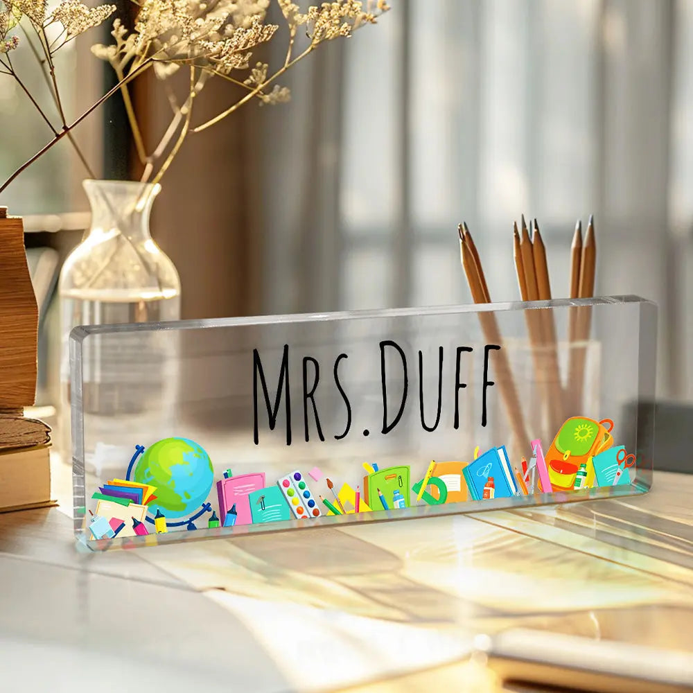 Personalized Teacher Desk Name Plate