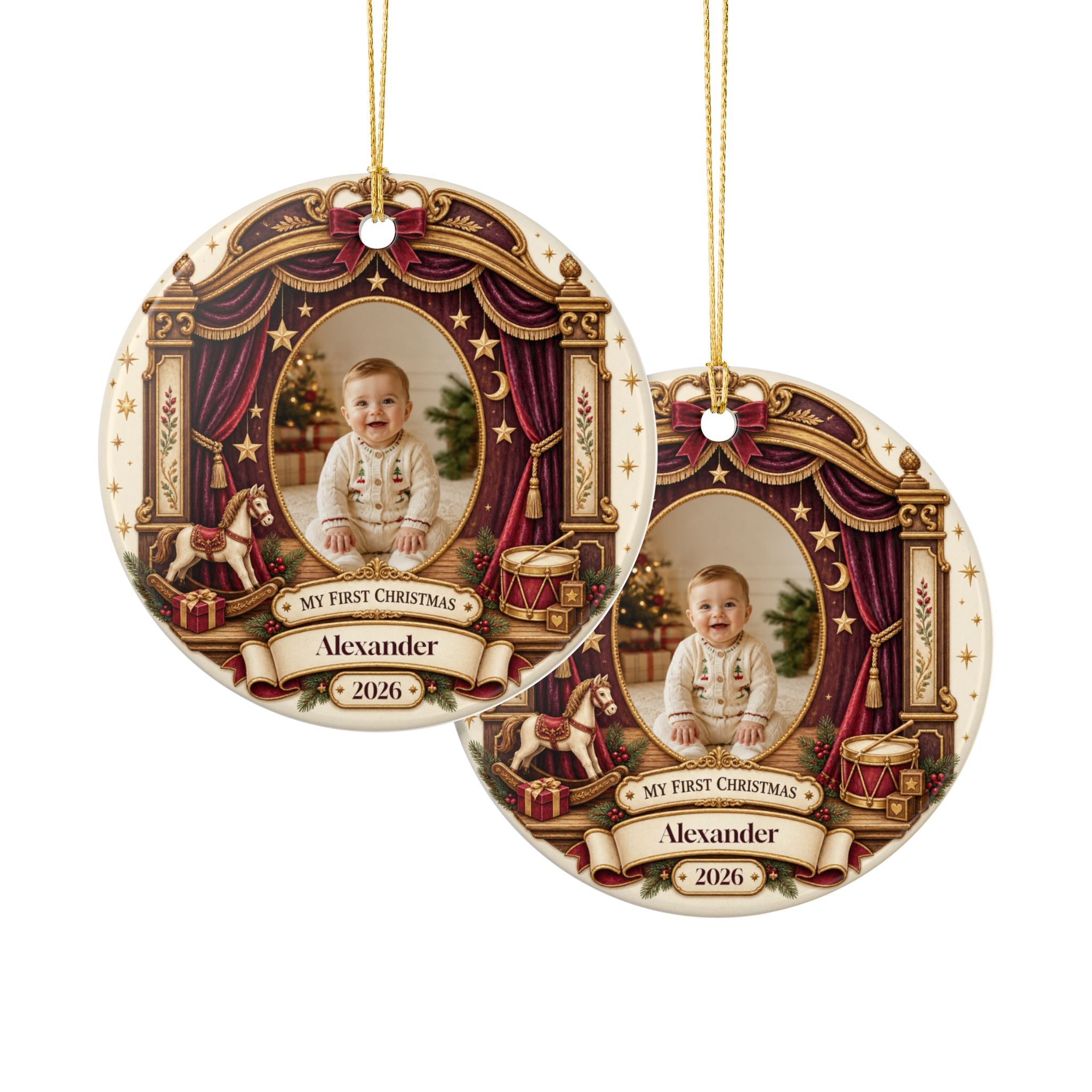 My First Christmas Personalized Photo Ornament