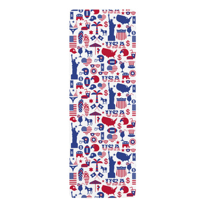 All American Red and Blue Rubber Yoga Mat