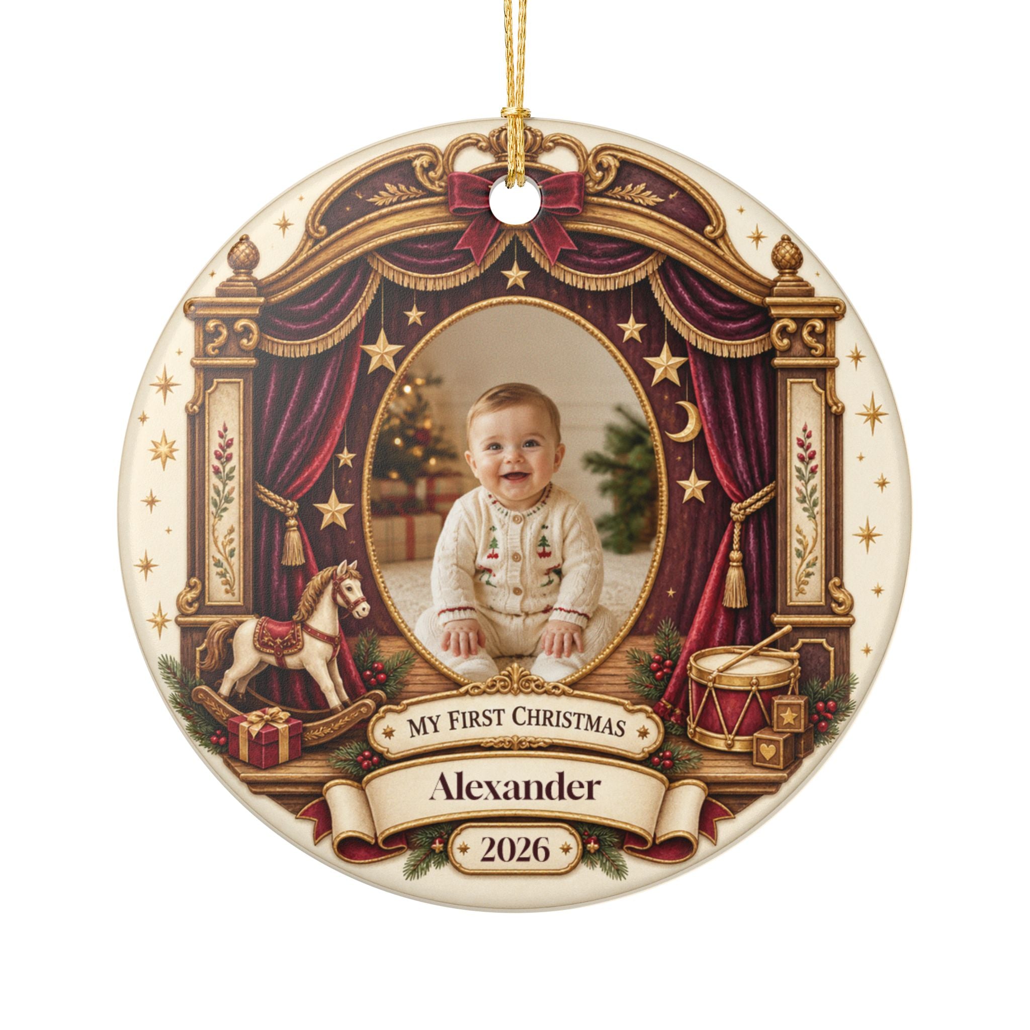 My First Christmas Personalized Photo Ornament