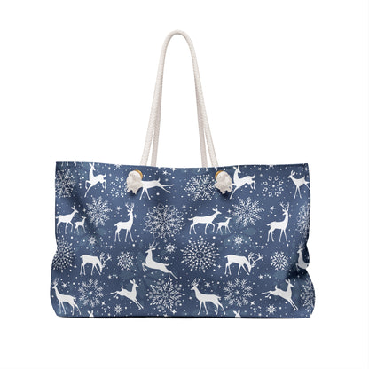 Reindeers and Snowflakes Weekender Bag