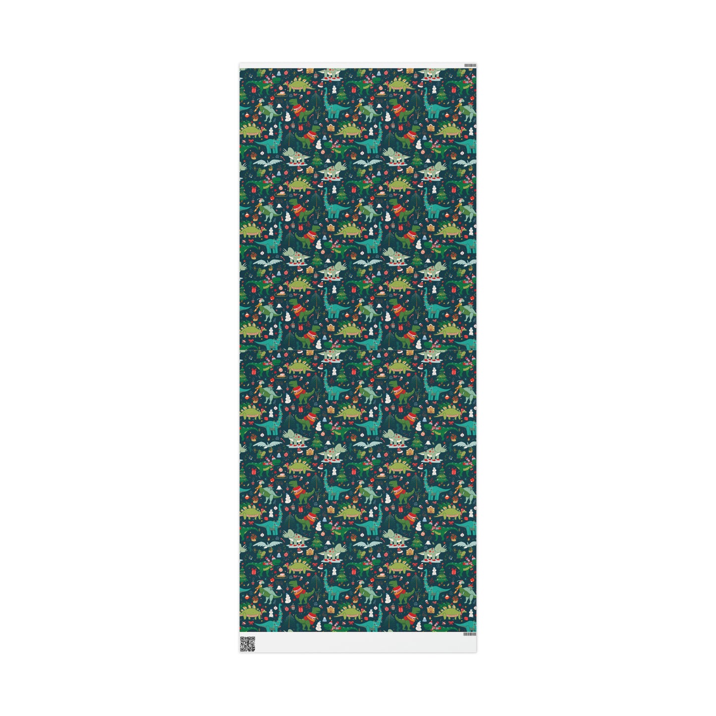 Christmas Dinosaurs Gift Wrap Paper