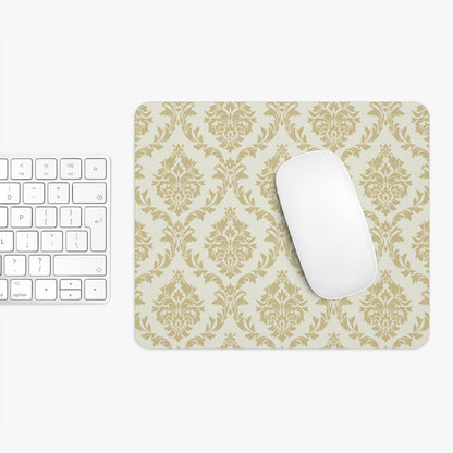 Beige Damask Mouse Pad