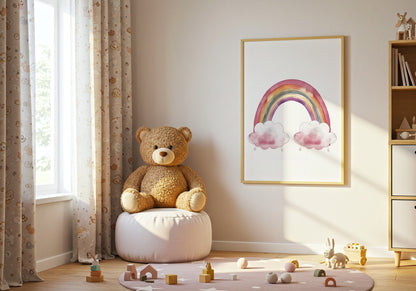 Rainbow Wall Art with Clouds Design product type