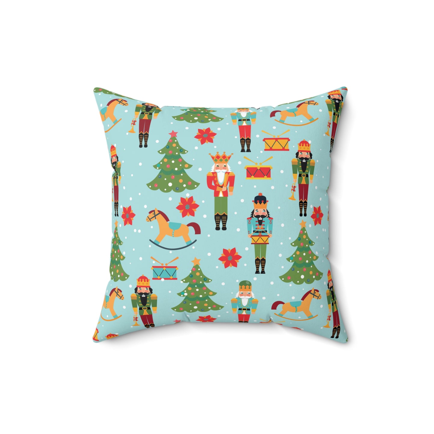 Nutcrackers and Rocking Horses Spun Polyester Square Pillow