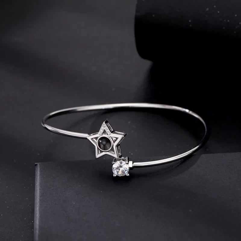 Custom Photo Projection Bracelet - Hidden Picture Heart Jewelry