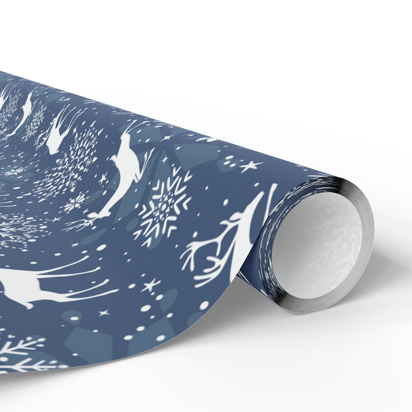 Reindeers and Snowflakes Gift Wrap Paper
