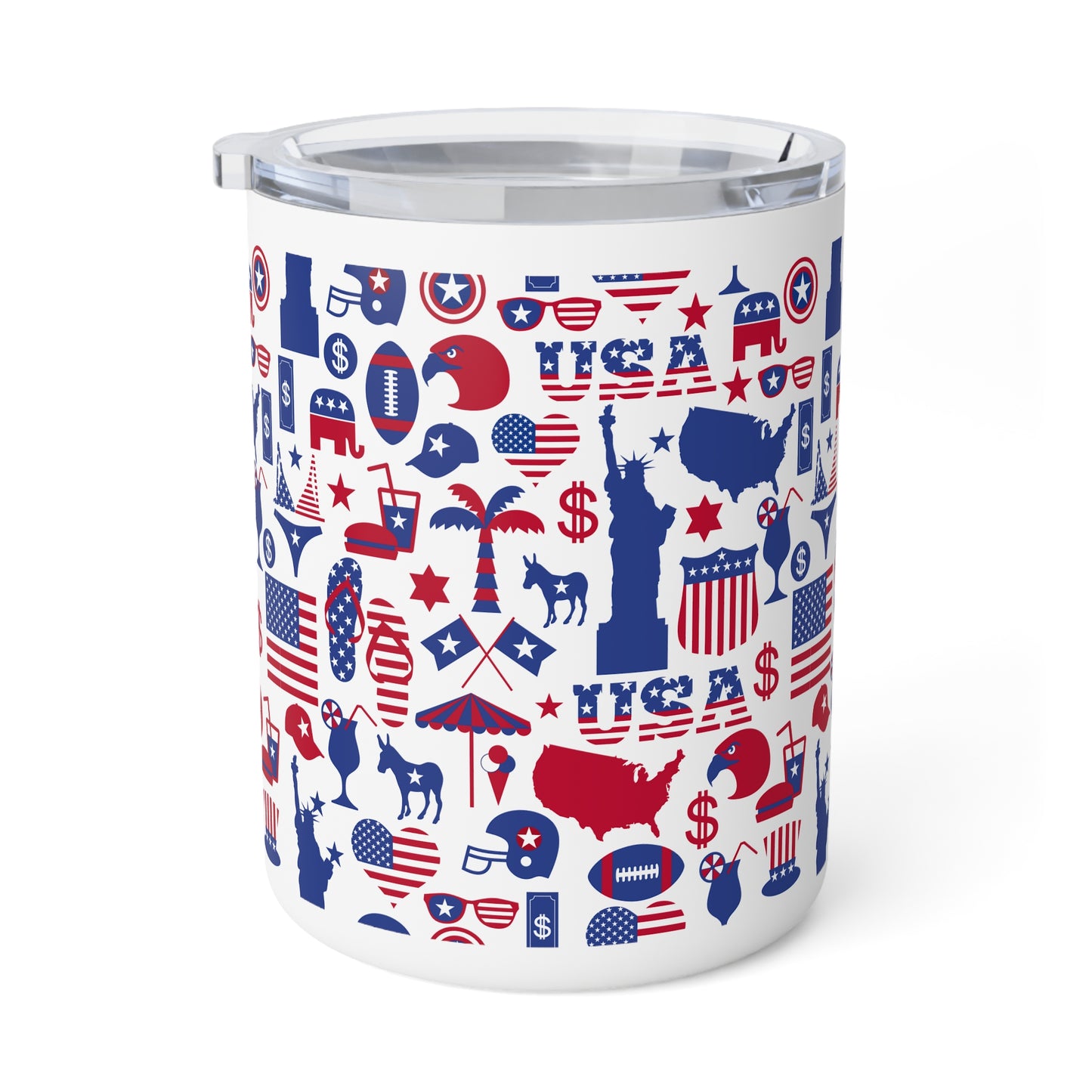 All American Red and Blue Insulated Coffee Mug, 10oz