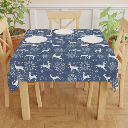 Reindeers and Snowflakes Tablecloth