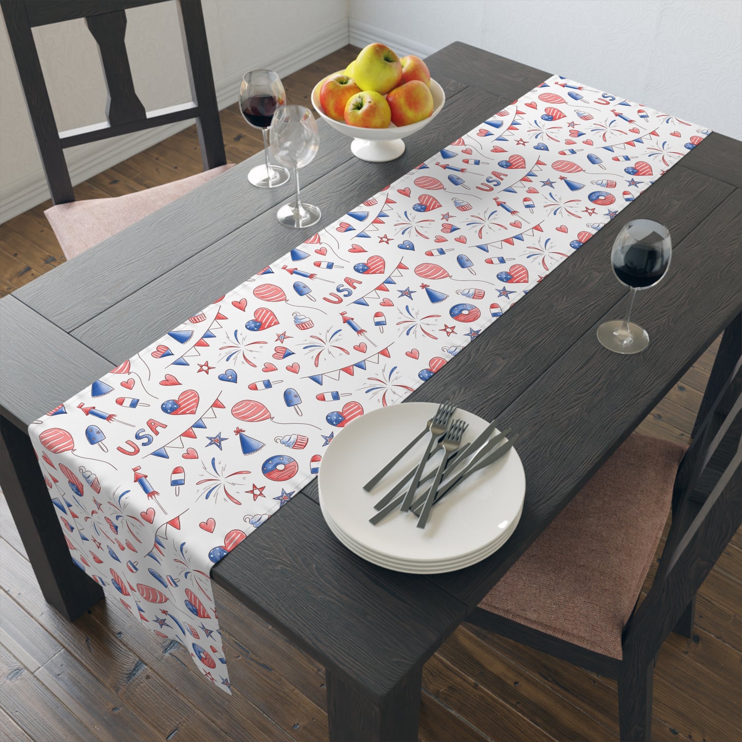 Banners and Donuts Table Runner (Cotton, Poly)