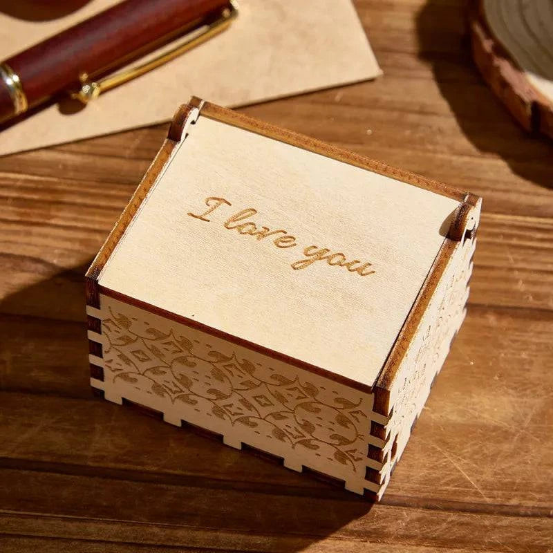Custom Photo and Text Wooden Music Box