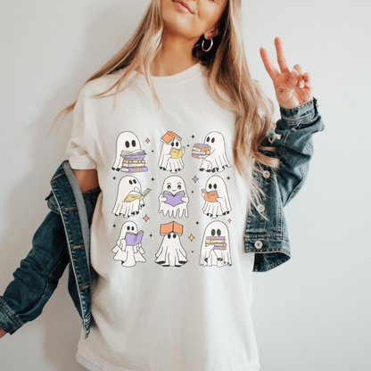 Halloween Ghosts Reading T-shirt