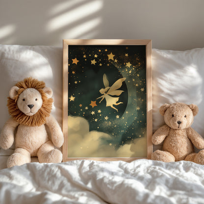 Enchanting Fairy Under the Stars Framed Art product