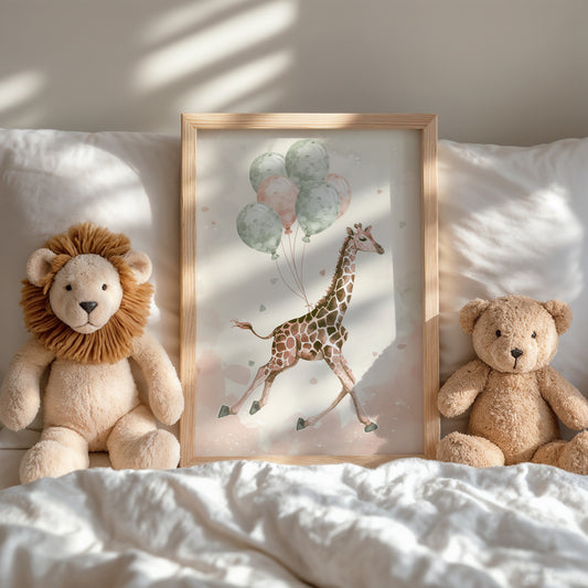 Adorable Giraffe Balloons Nursery Decor product type