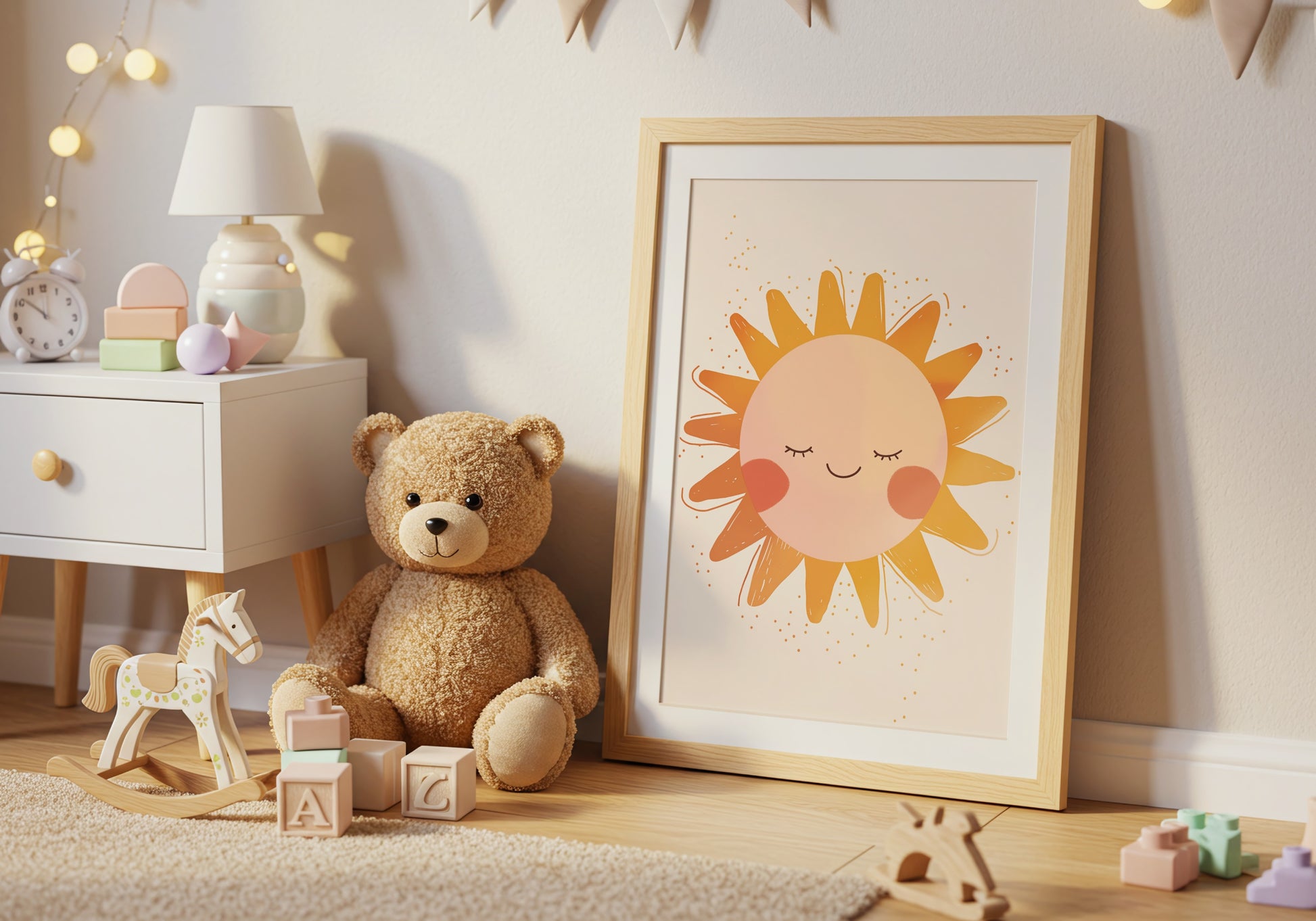 Adorable Sun Smiling Nursery Wall Art product type