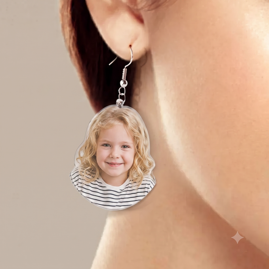 Personalized Photo Acrylic Dangle Earrings