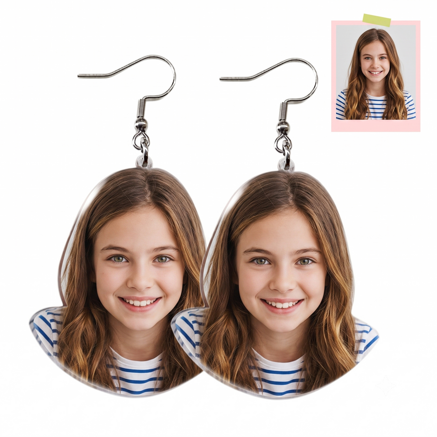 Personalized Photo Acrylic Dangle Earrings