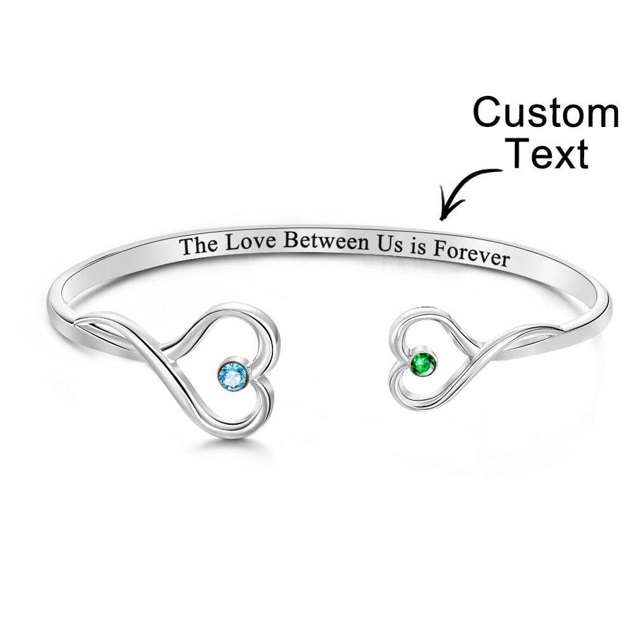 Custom Birthstone Bracelet with Two Stones