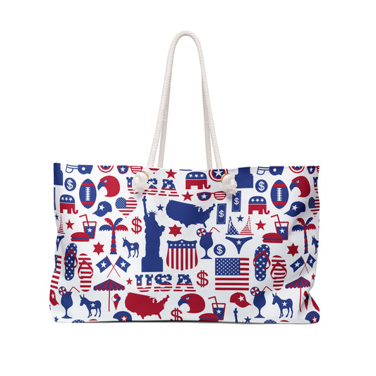 All American Red and Blue Weekender Bag