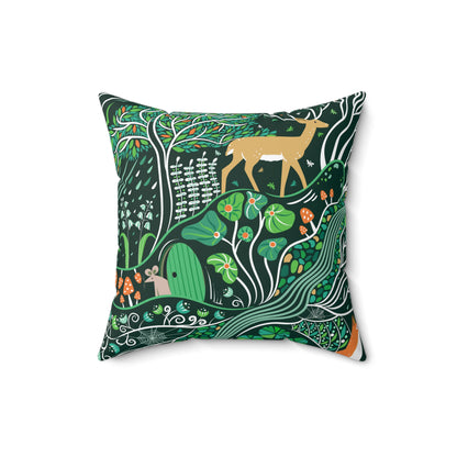Emerald Forest Spun Polyester Square Pillow