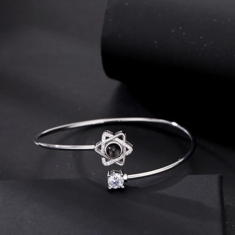 Custom Photo Projection Bracelet - Hidden Picture Heart Jewelry