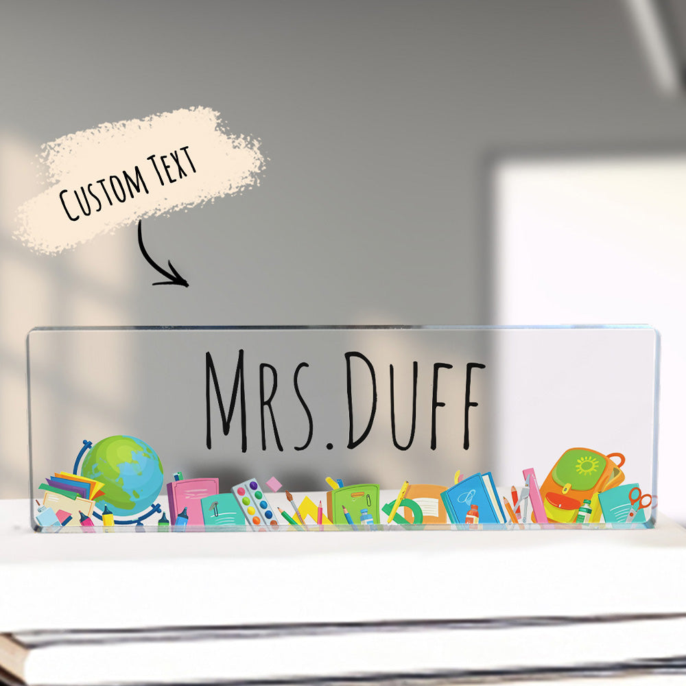 Personalized Teacher Desk Name Plate