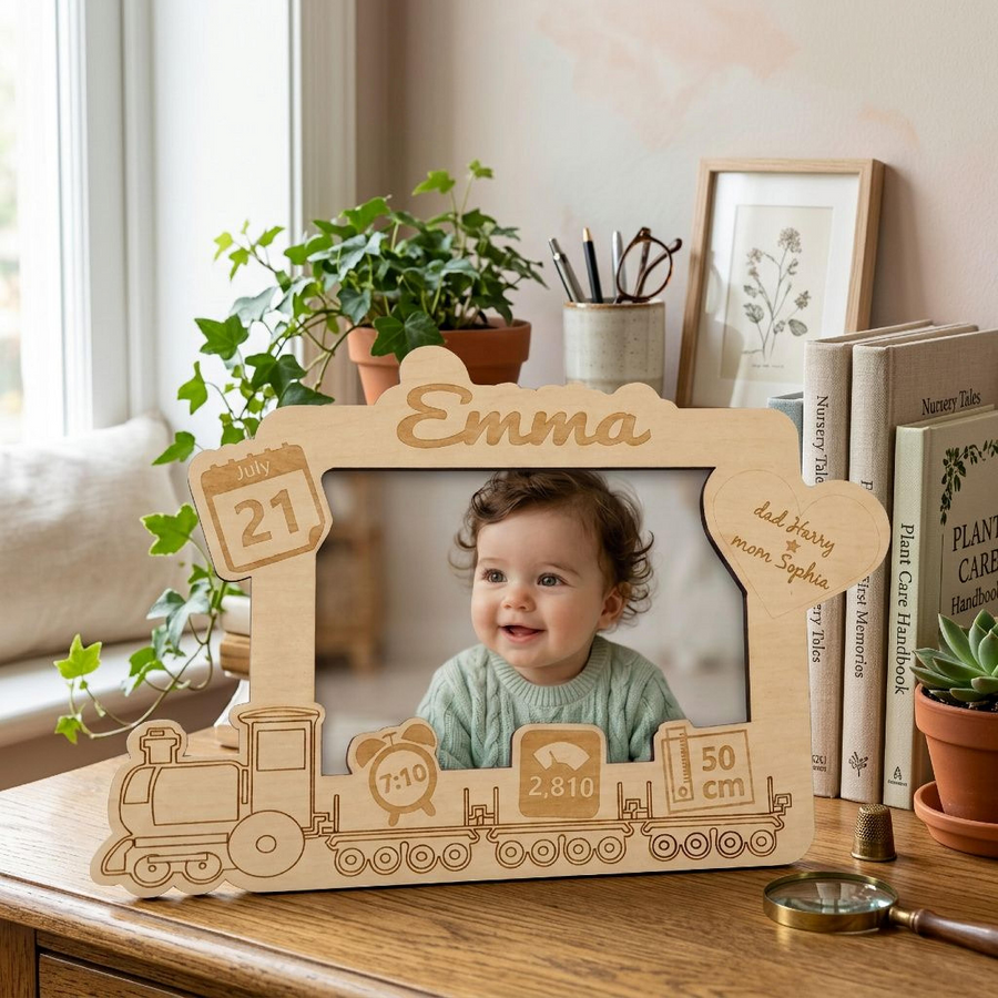 Personalized Newborn Wooden Photo Frame