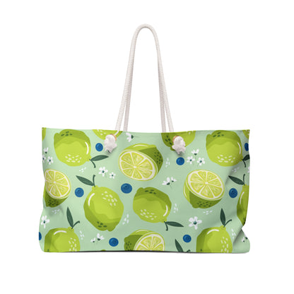 Limes and Blueberries Weekender Bag