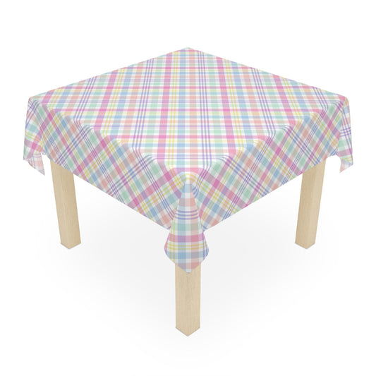 Pastel Plaid Tablecloth