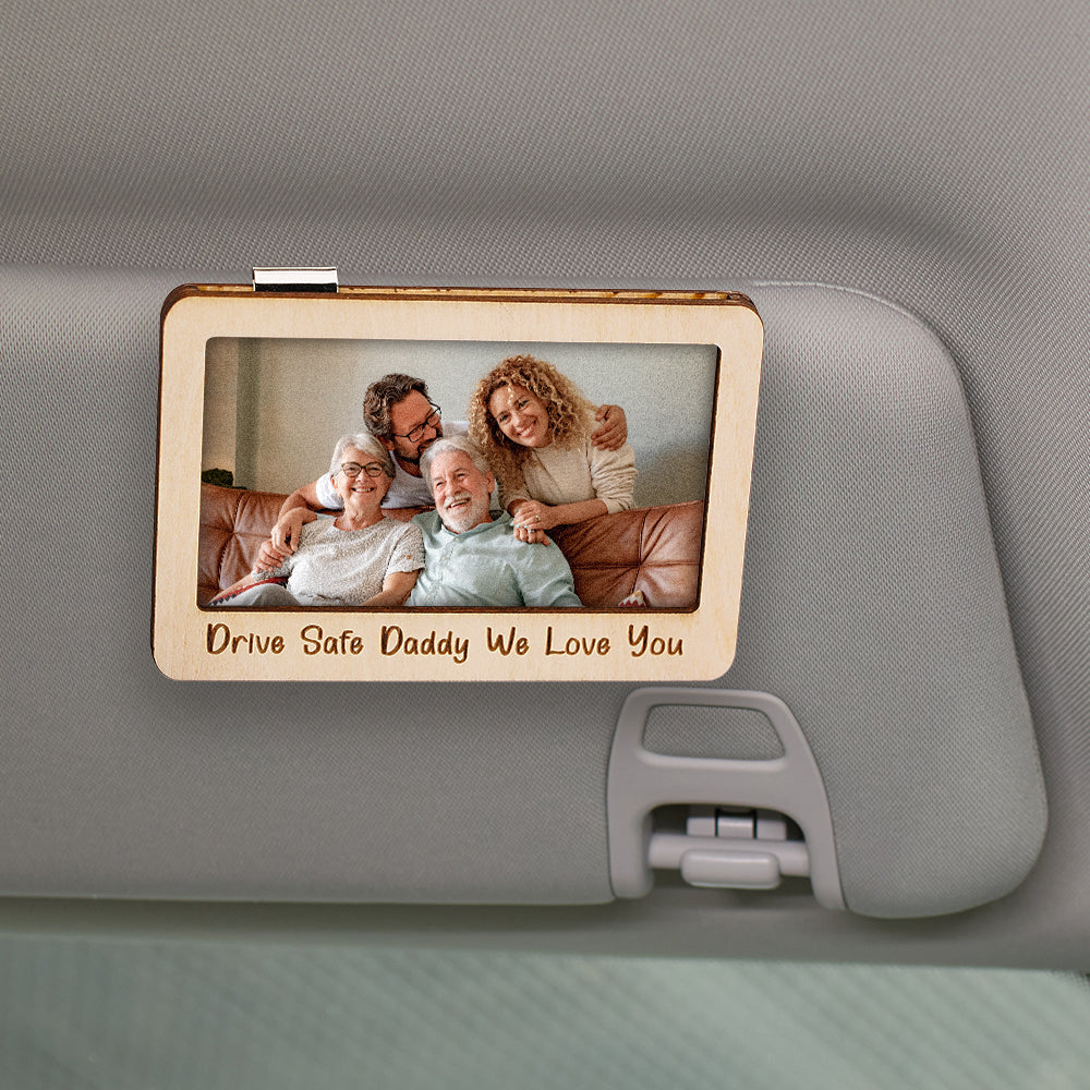 Personalized Photo Frame Car Sun Visor Clip Car Accessories Decoration Gift for Him