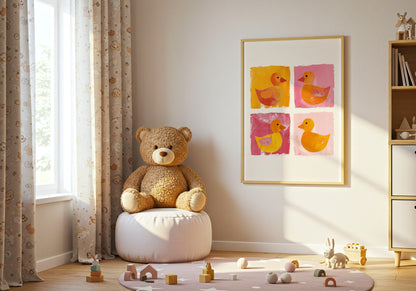Vibrant and Playful Duck Art Print Wall Decor product type