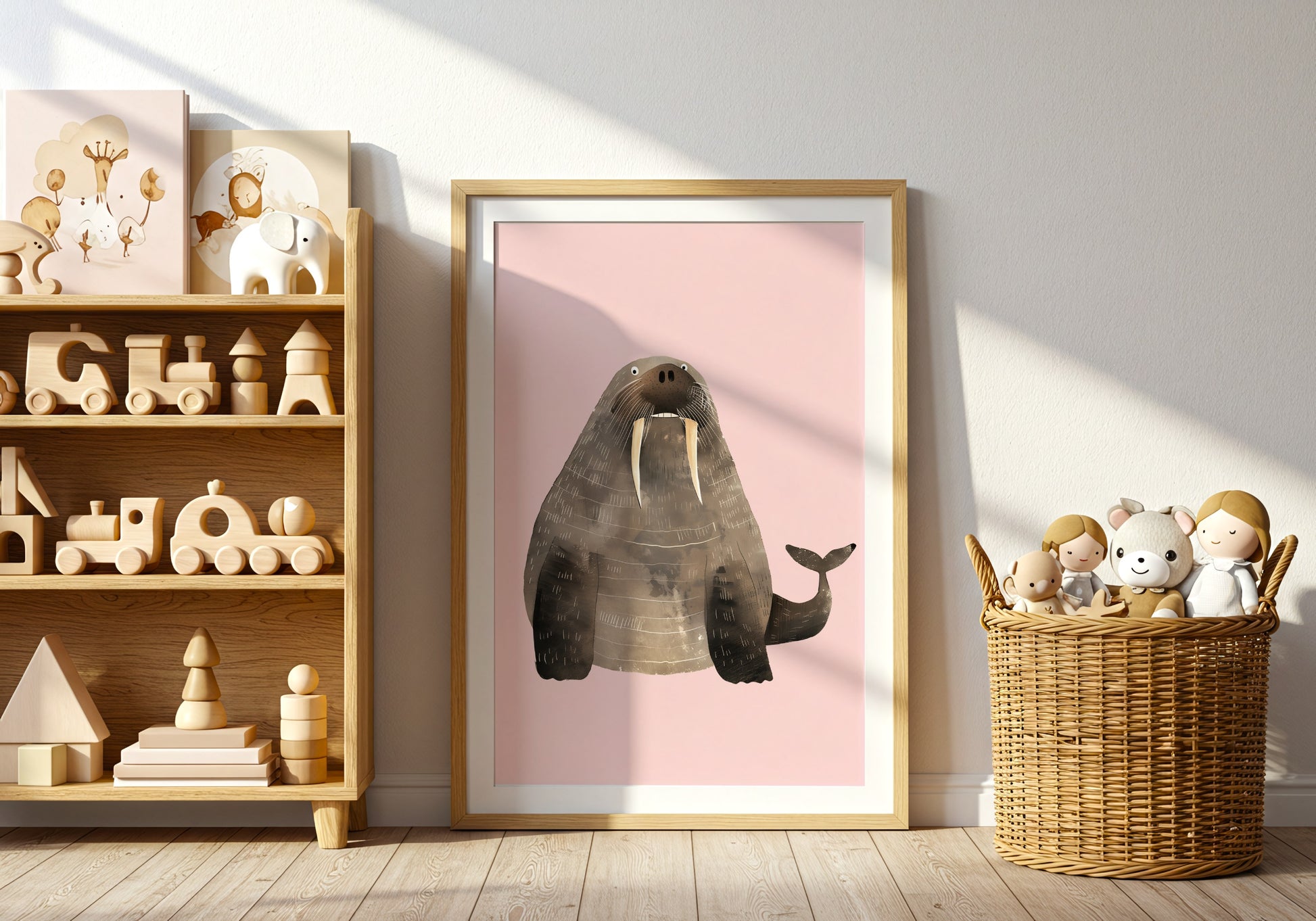 Adorable Walrus Art Print for Nursery Decor product