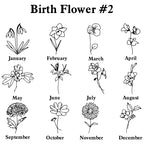 Personalized Calendar Birthstone Necklace - Custom Date Anniversary Gift