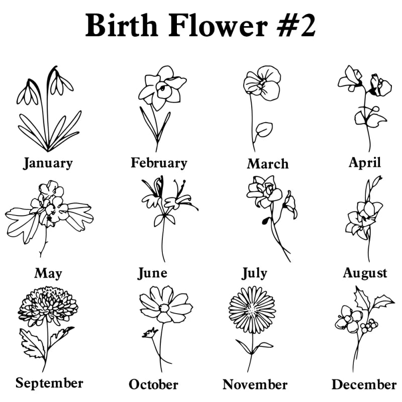 Personalized Calendar Birthstone Necklace - Custom Date Anniversary Gift