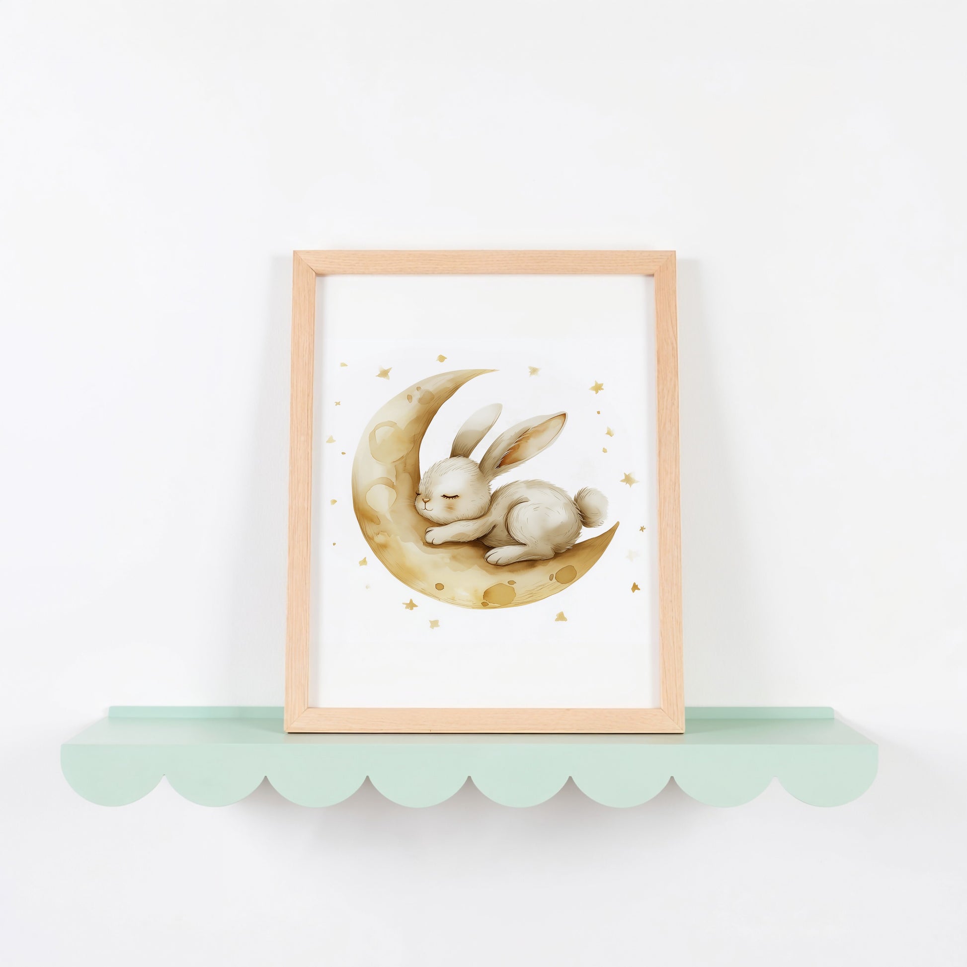 Dreamy Bunny on Crescent Moon Artwork product