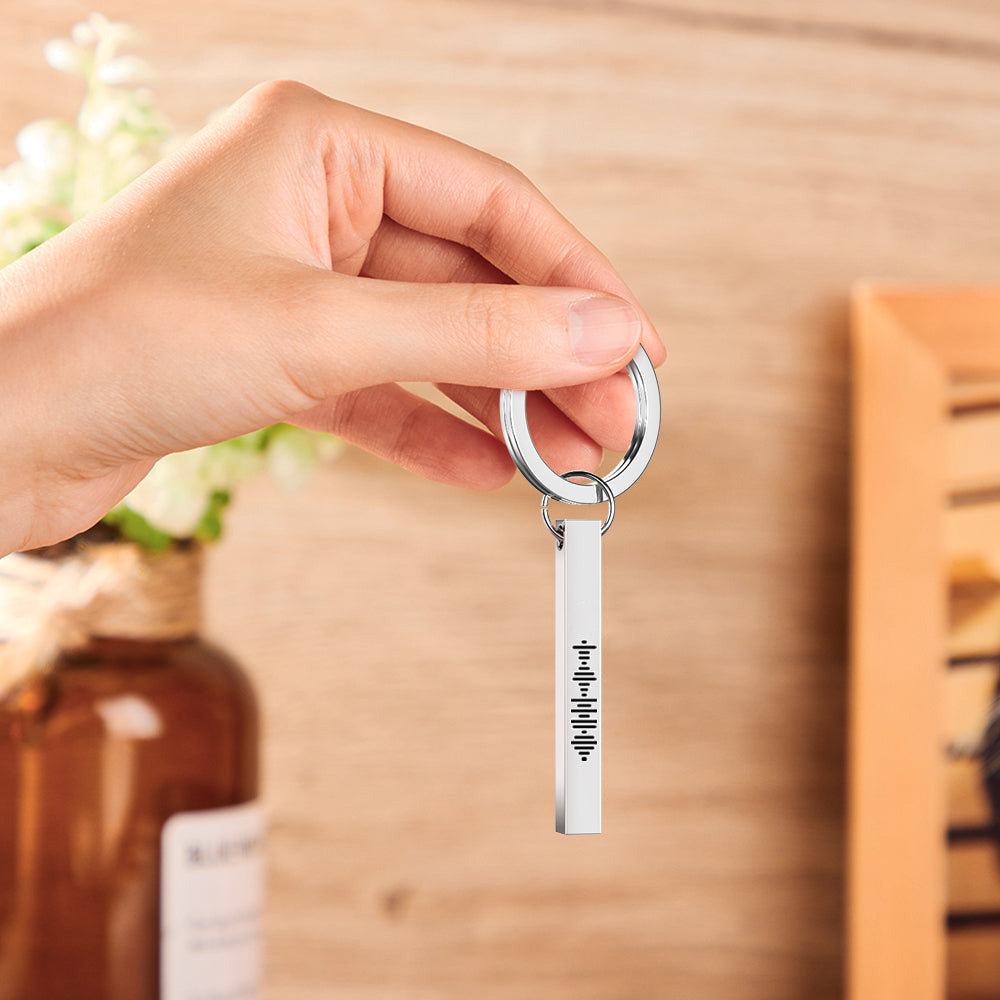 Custom Spotify Code Bar Keychain - 3D Engraved Music Key Chain