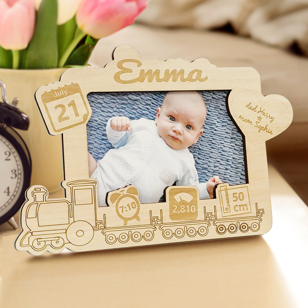 Personalized Newborn Wooden Photo Frame