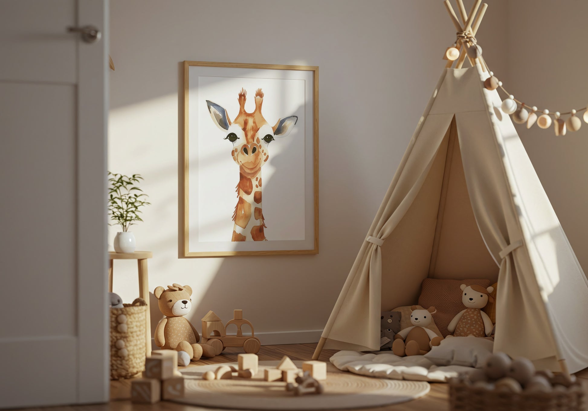 Adorable Giraffe Artwork for Children's Room product