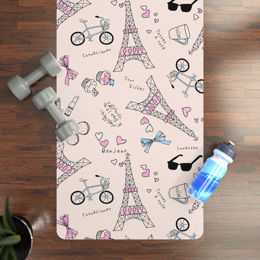 Eiffel Tower Rubber Yoga Mat