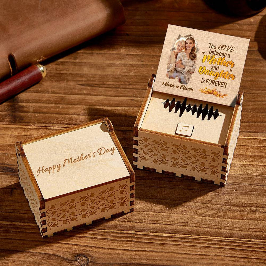 Custom Mother Daughter Music Box with Voice Recording