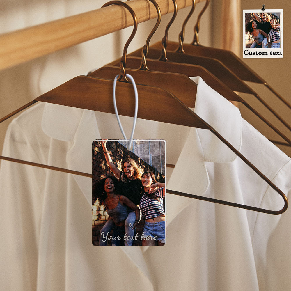 Custom Photo Car Air Freshener - Hanging Rearview Mirror Pendant