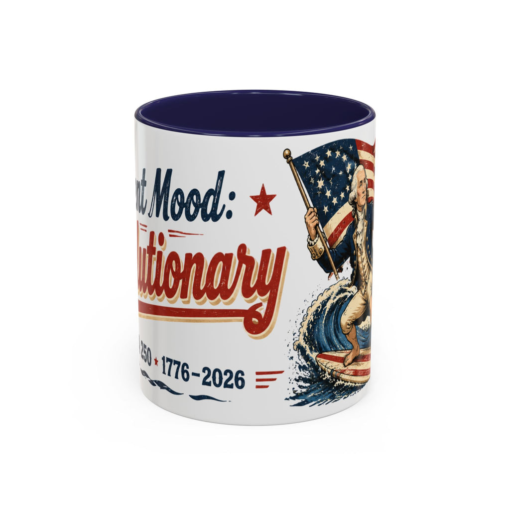 Revolutionary Surfing George Washington Mug | Patriotic 1776-2026 Coffee Mug